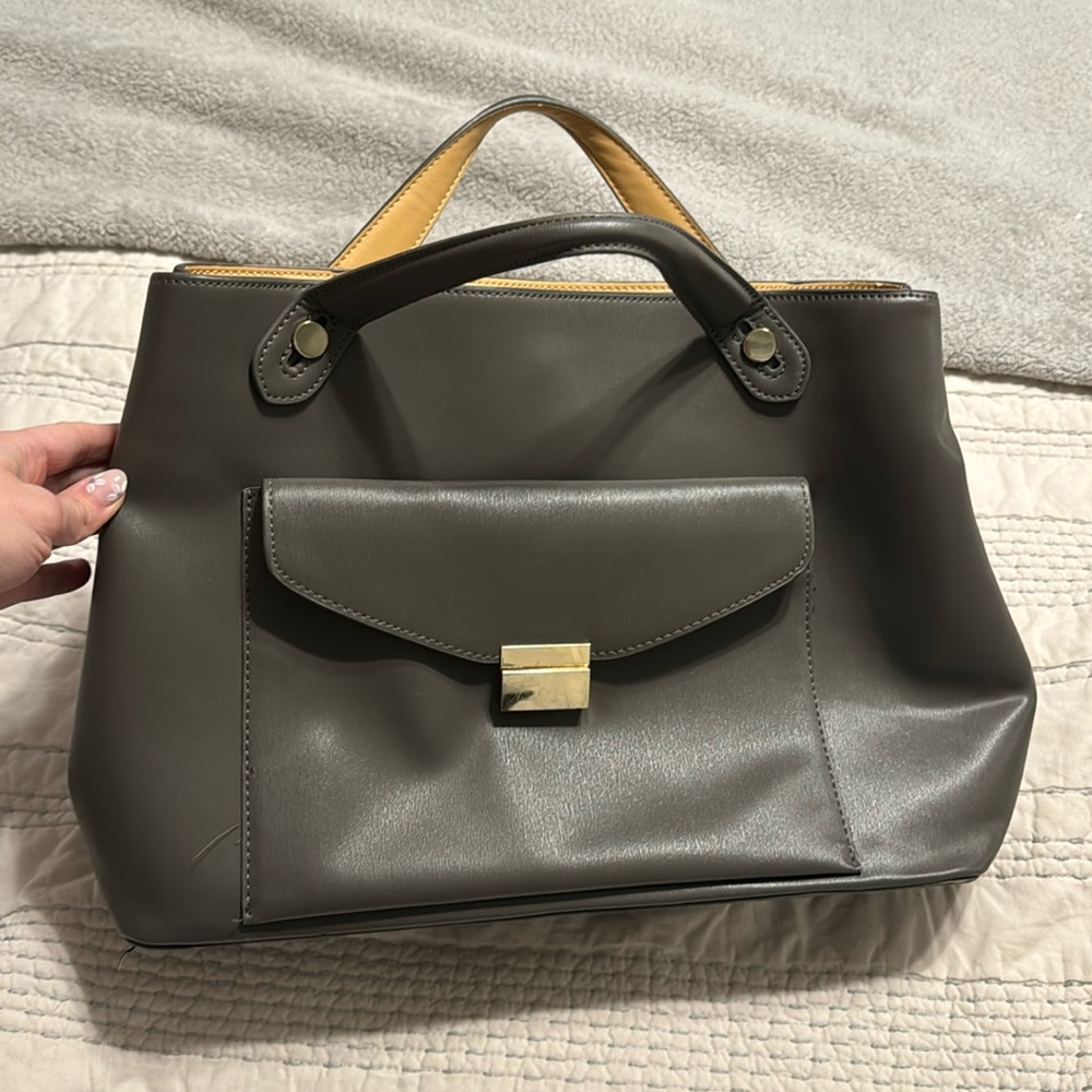 Zara Basic Collection Dark Gray Structured Work B… - image 1